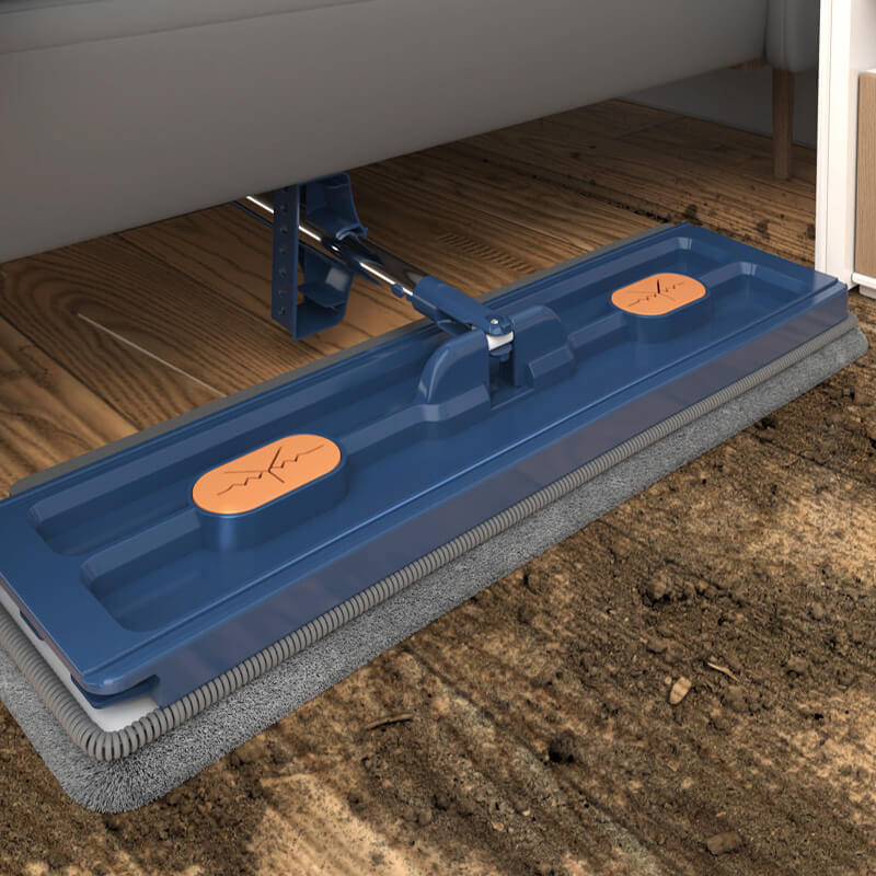 CleanGlide Pro Mikrofaser Flachmopp - 360° Drehbarer Kopf, Wiederverwendbarer Wischer, Innovatives Drainagesystem, EVA Wischpad