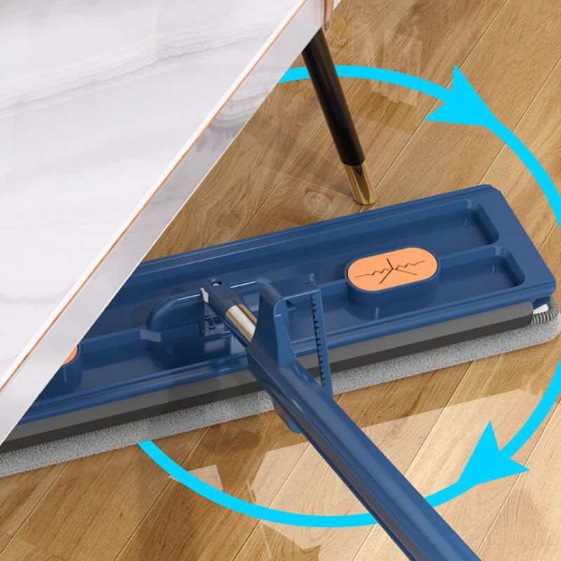CleanGlide Pro Mikrofaser Flachmopp - 360° Drehbarer Kopf, Wiederverwendbarer Wischer, Innovatives Drainagesystem, EVA Wischpad