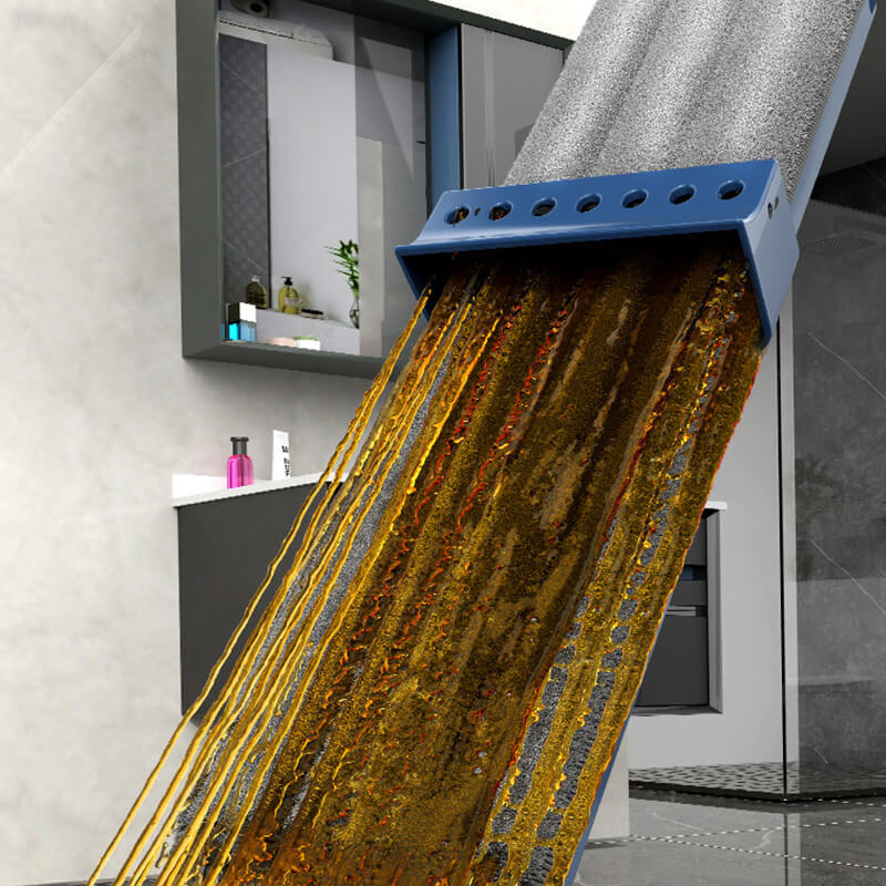 CleanGlide Pro Mikrofaser Flachmopp - 360° Drehbarer Kopf, Wiederverwendbarer Wischer, Innovatives Drainagesystem, EVA Wischpad