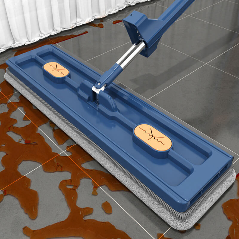 CleanGlide Pro Mikrofaser Flachmopp - 360° Drehbarer Kopf, Wiederverwendbarer Wischer, Innovatives Drainagesystem, EVA Wischpad