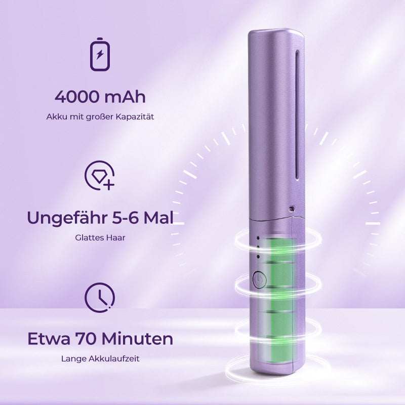 Tragbarer Haarglätter - Schnelles Erhitzen - Glattes Haar Unterwegs - Kompaktes Design