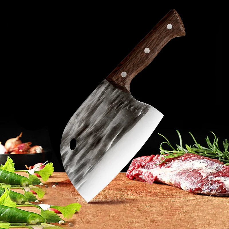 Professionelles Küchenbeil aus Edelstahl - Scharfes Schneidwerkzeug für Fleisch und Gemüse