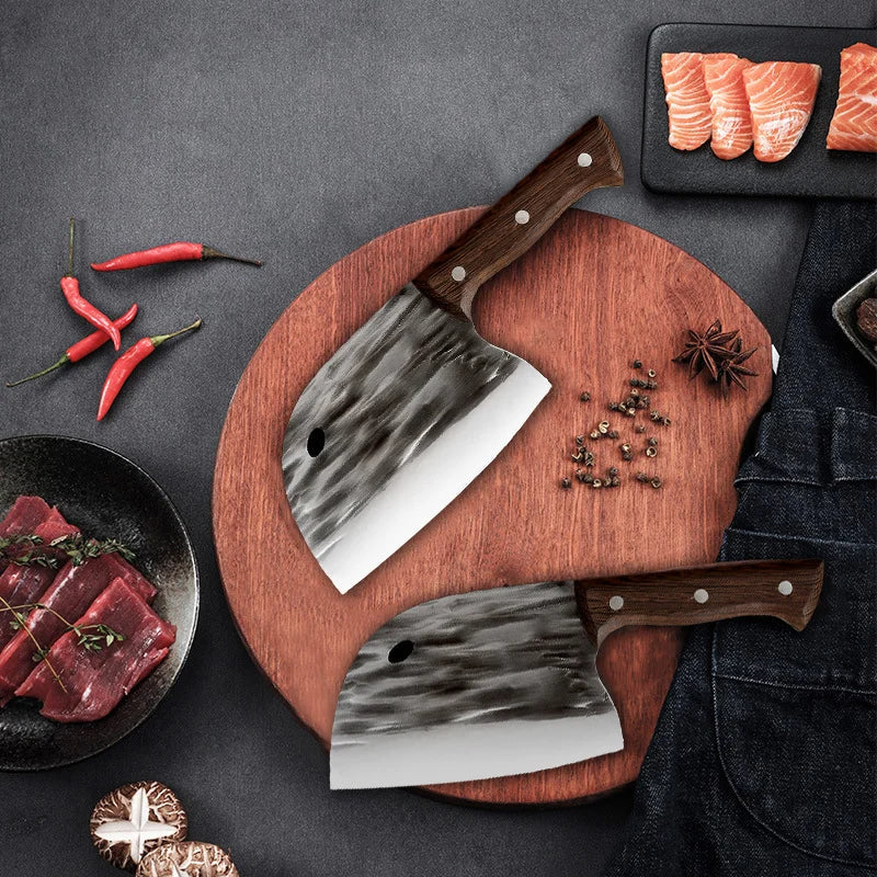 Professionelles Küchenbeil aus Edelstahl - Scharfes Schneidwerkzeug für Fleisch und Gemüse