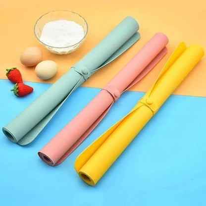 FlexiBake - Silikon Backmatte für müheloses Kneten, Backen und saubere Arbeitsflächen
