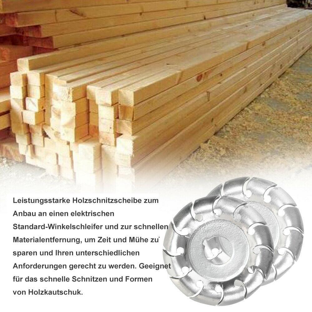 Holzschnitzwerkzeug für Winkelschleifer - Multifunktionaler Fräskopf für Holzarbeiten - Ideal zum Schnitzen, Schleifen und Formen - Hochwertige Hartmetallklingen - Für Heimwerker und Profis