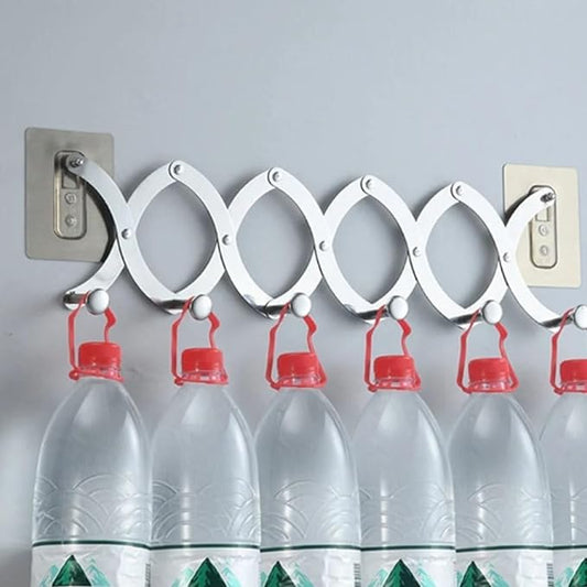 FlexiHang Verstellbarer Türhaken - Vielseitige Türhalterung mit 6 Haken für platzsparende Aufbewahrung