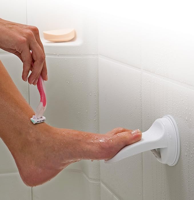 FootSafe Dusch-Fußstütze mit Saugnapf - Mehr Komfort und Sicherheit im Badezimmer