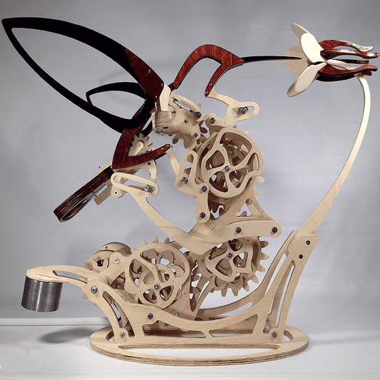 Flutrix - 3D Mechanisches Holzmodell des Kolibri-Fluges | DIY-Puzzle für Fans von kinetischer Kunst