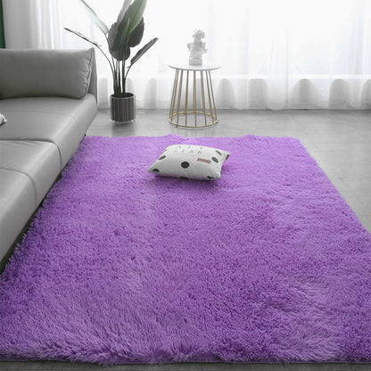 Weicher, hypoallergener Teppich für Wohnzimmer und Schlafzimmer - ComfortGlow Gradient, rutschfest, maschinenwaschbar, luxuriöse Plüschmatte